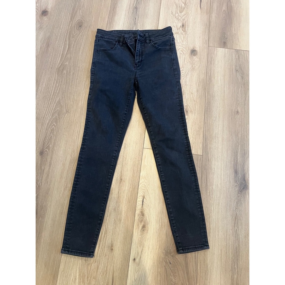 American Eagle Womens Size 6 Black Next Level Stretch Skinny Jeans High Rise